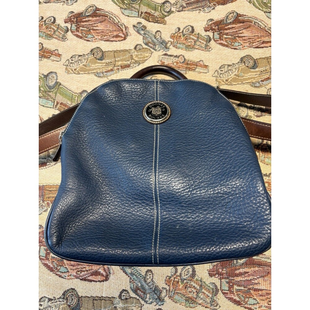 Dooney & Bourke Blue/BrownBackpack Style Bag W/COA  Sophisticated Style